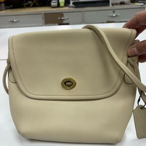 Vintage Coach Bone Leather Crossbody